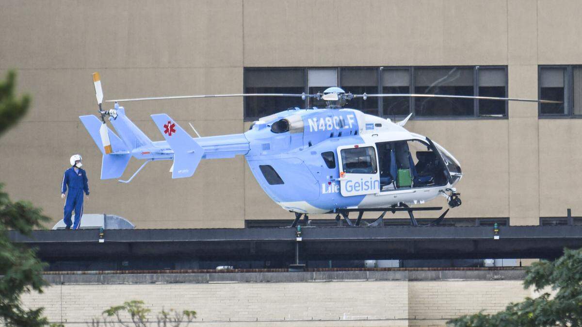 Life Flight pilot Jim Isaacs looks over the helicopter before taking off from the roof of Geisinger Medical Center in Danville.