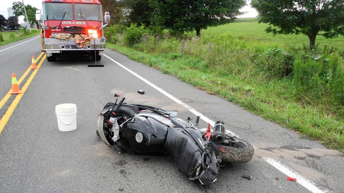 Emergency crews responded to the scene of a fatal motorcycle crash on state Route 45 in Potter Township on Sunday evening.