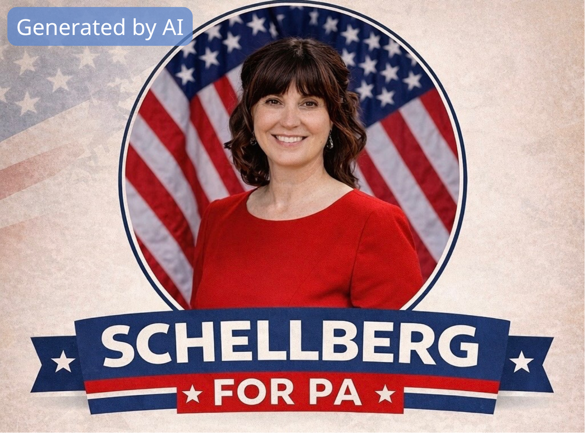 Artificial intelligence-generated image of state house candidate Michelle Schellberg.