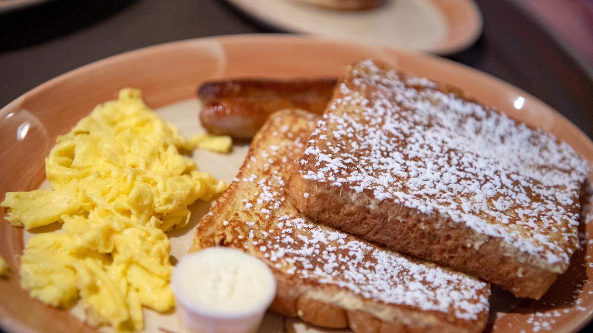 An order of French toast from the Original Waffle Shop West on West College Avenue on Wednesday.