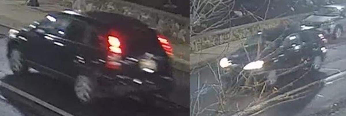 Police are asking the public for help in identifying the driver of this dark Honda CR-V, whom police accused of hitting a pedestrian last Wednesday.