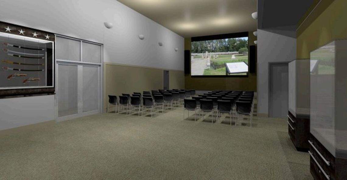 The Pennsylvania Military Museum’s theater, which hosts many events, will largely remain the same. But visitors should notice new nearby display cases.