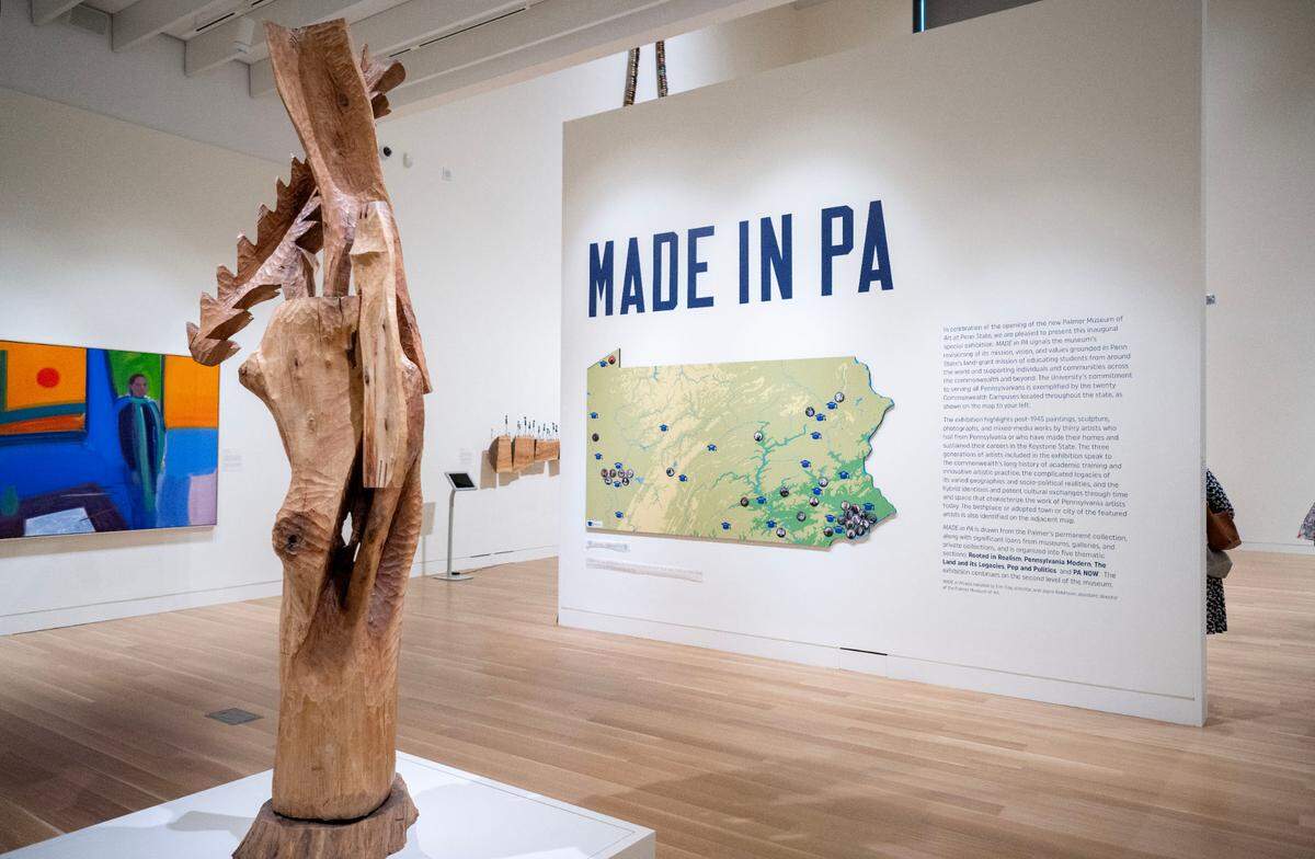 The current special exhibit, Made in PA, at the Palmer Museum of Art on Wednesday, May 29, 2024.