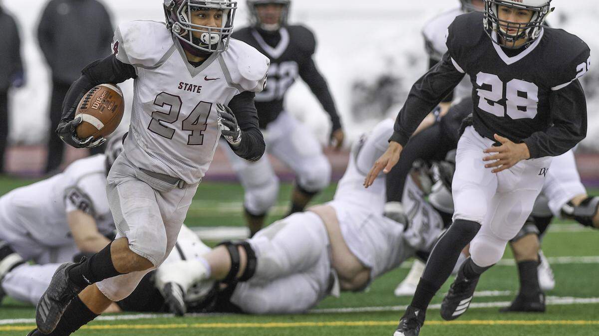 It didn’t take State College’s Dresyn Green long to find an opening, as he scored for the Little Lions on the first play from scrimmage during the game on Sunday, Nov. 18, 2018. 

For the Centre Daily Times Bob Gaetano