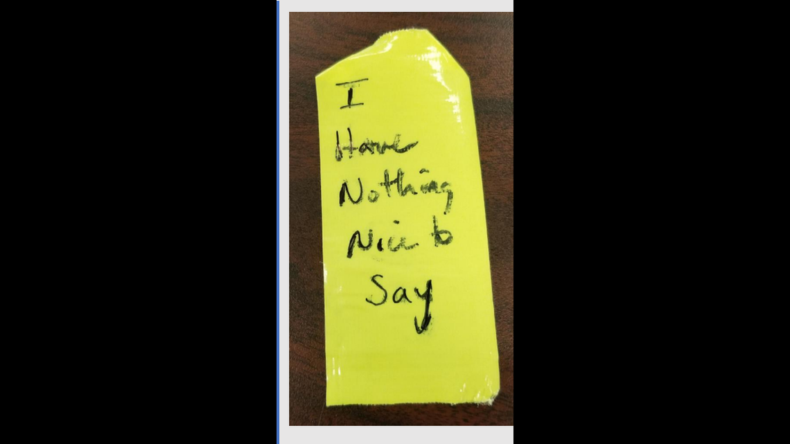 The teacher said she was “joking” when she placed tape over the student’s mouth.