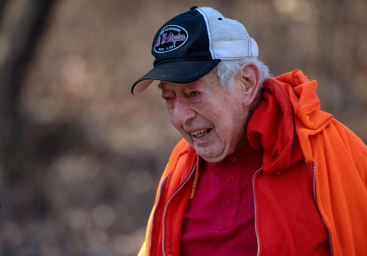 George Etzweiler completes at 3-mile run in an hour on Thursday, March 5, 2020. Etzweiler turned 100 years old on March 14.
