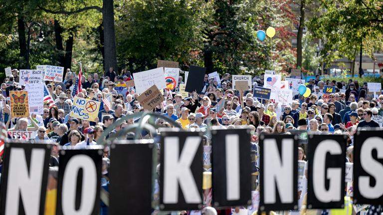 See photos and videos from ‘No Kings’ protest around State College, Penn State