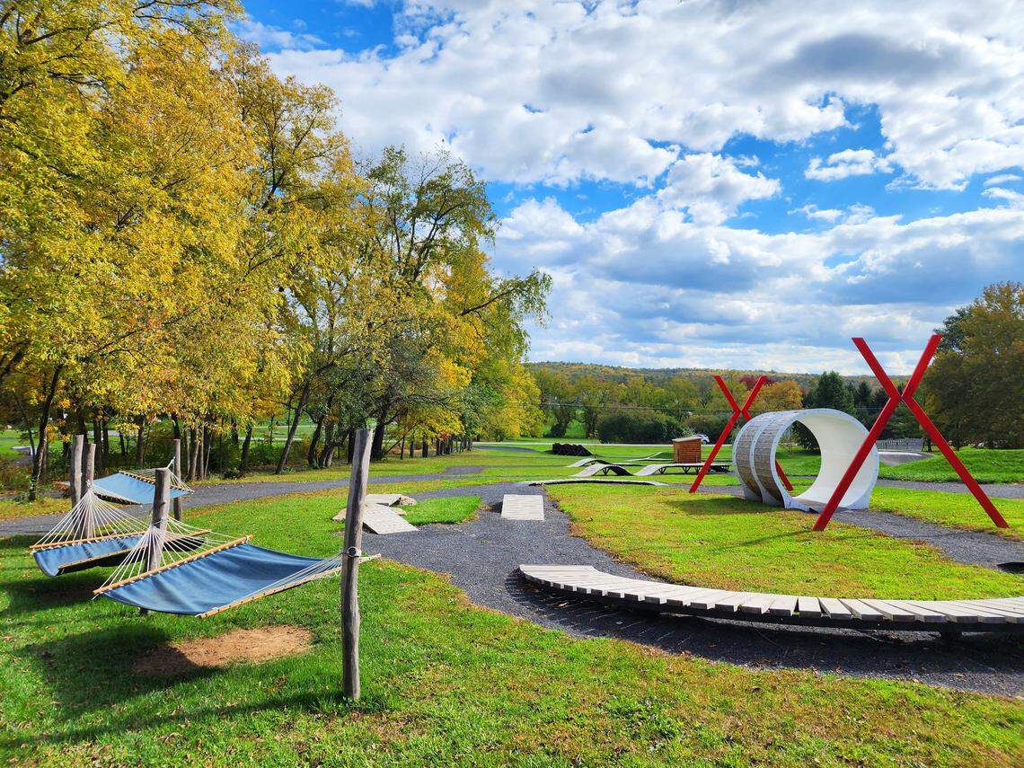 A view of the Bellefonte KOA’s bike park that was built in 2021.