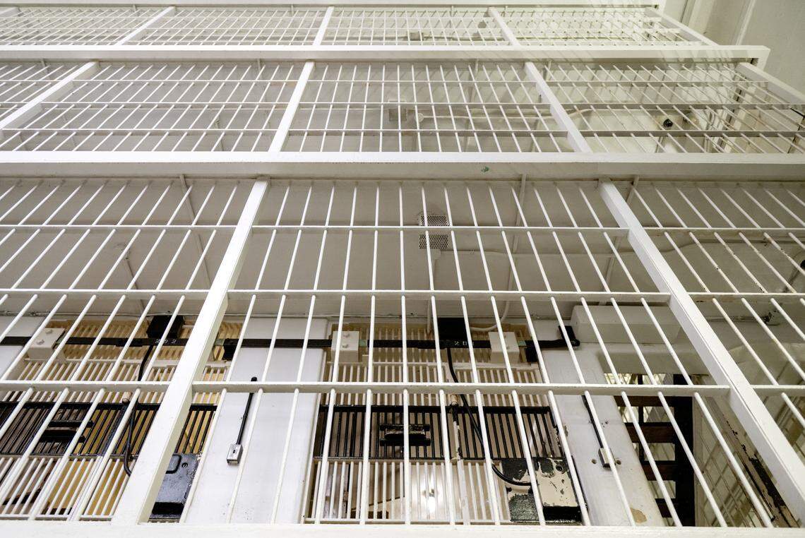 D Block at Rockview state prison has five levels of cells.