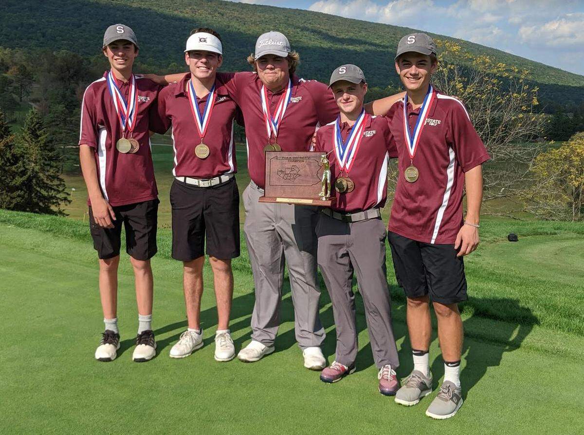 The State College Area High School boys’ golf team was crowned the District 6 3A champions on Tuesday with a 31-point victory over Hollidaysburg.