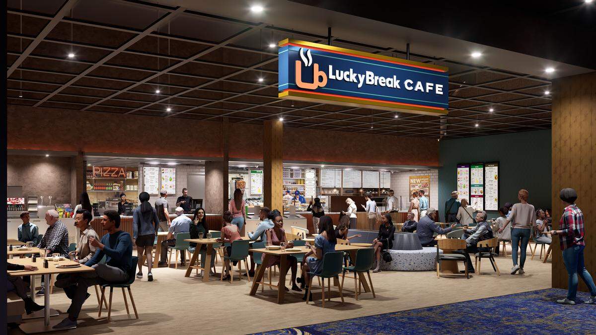 A rendering of Happy Valley Casino’s Lucky Break Cafe ahead of its anticipated April opening.