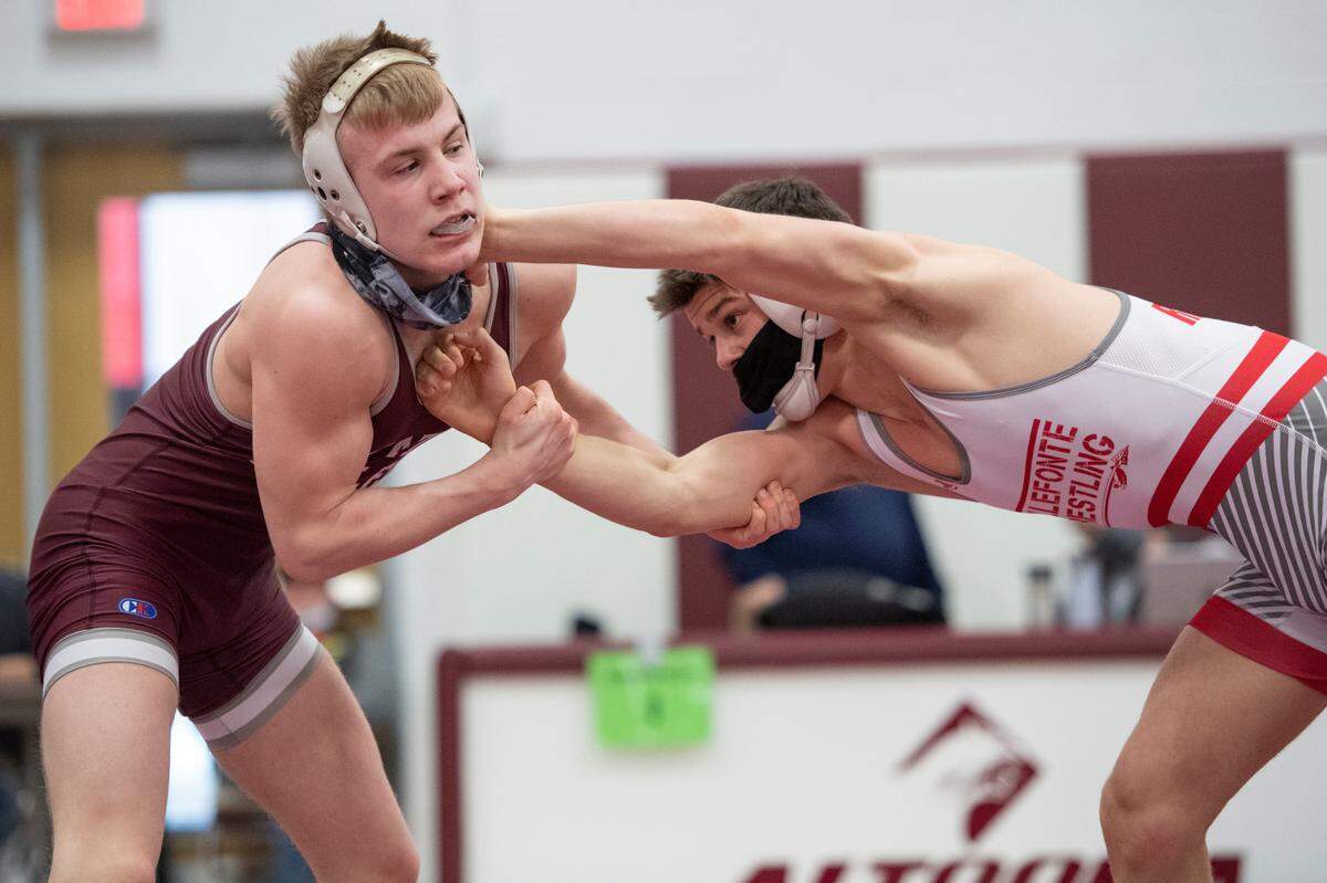 Bellefonte’s Jude Swisher collected his 20th win of the season this week when he topped State College’s Pierson Manville in the 132-pound finals.