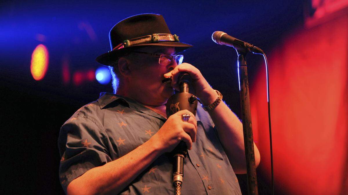 John Popper, of Blues Traveler, performs on the Main Stage at the annual AmeriServ Flood City Music Festival in Johnstown on Aug. 4. Blues Traveler will perform in State College on Saturday.