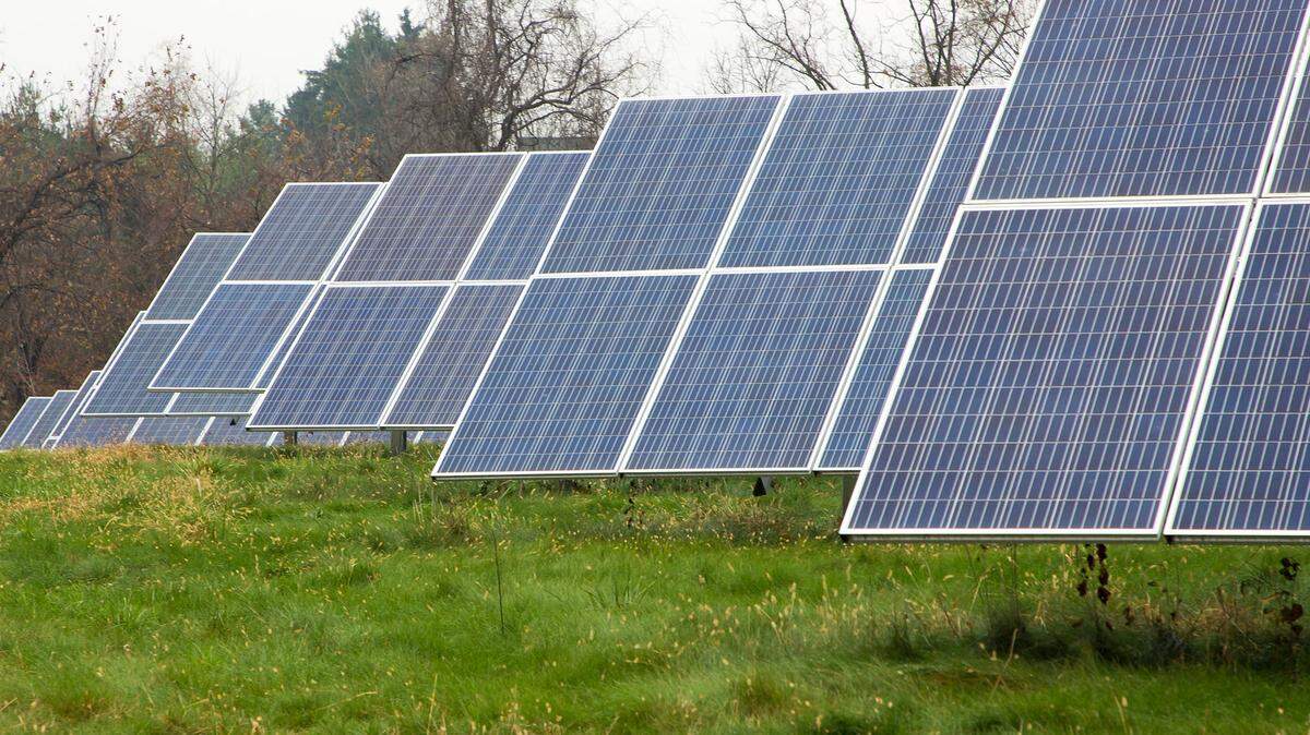 Solar panels are pictured in Elizabethtown, Pennsylvania.