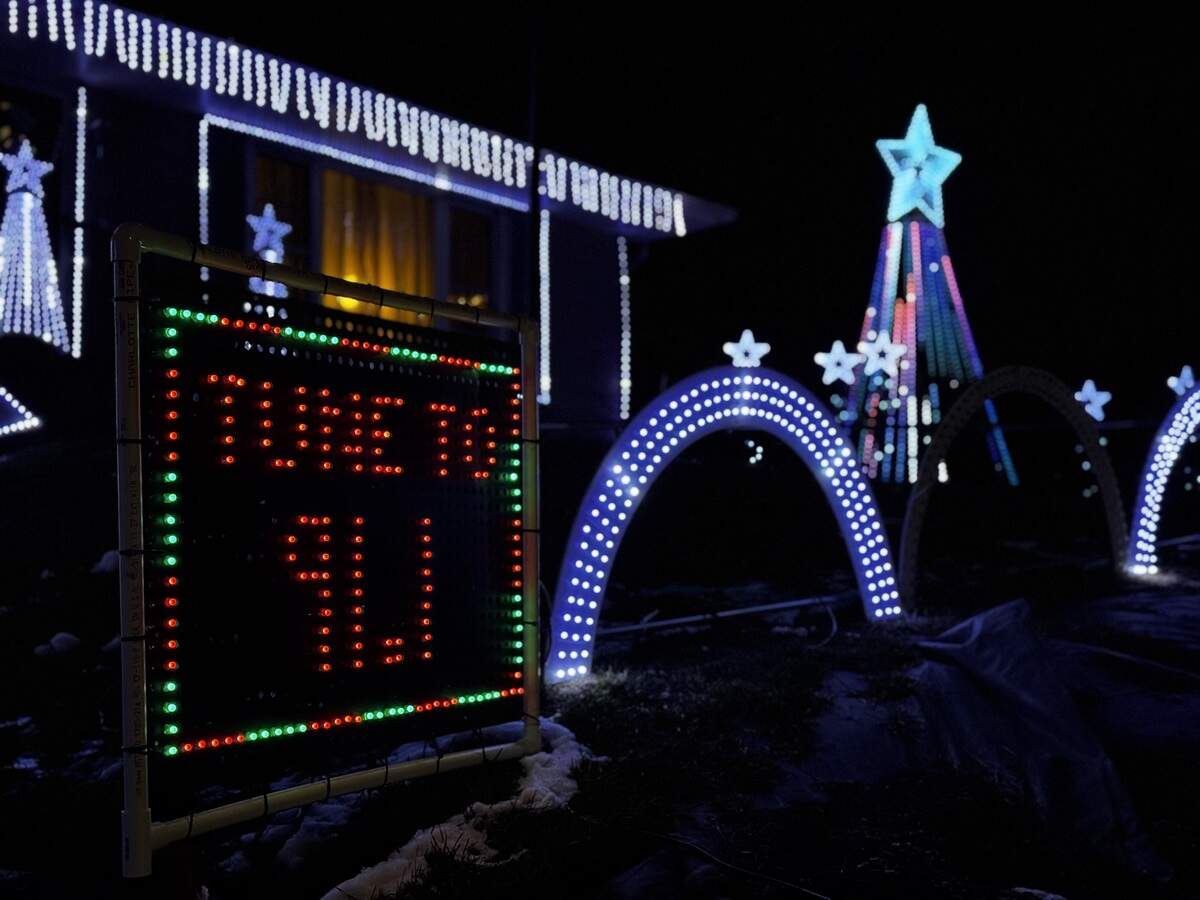 The Christmas light display at 144 E. Main St., Millheim, is synchronized to the music played on 91.1 FM.