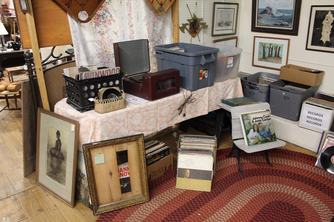 Records for sale at The Great Mish Mosh on March 12, 2026.