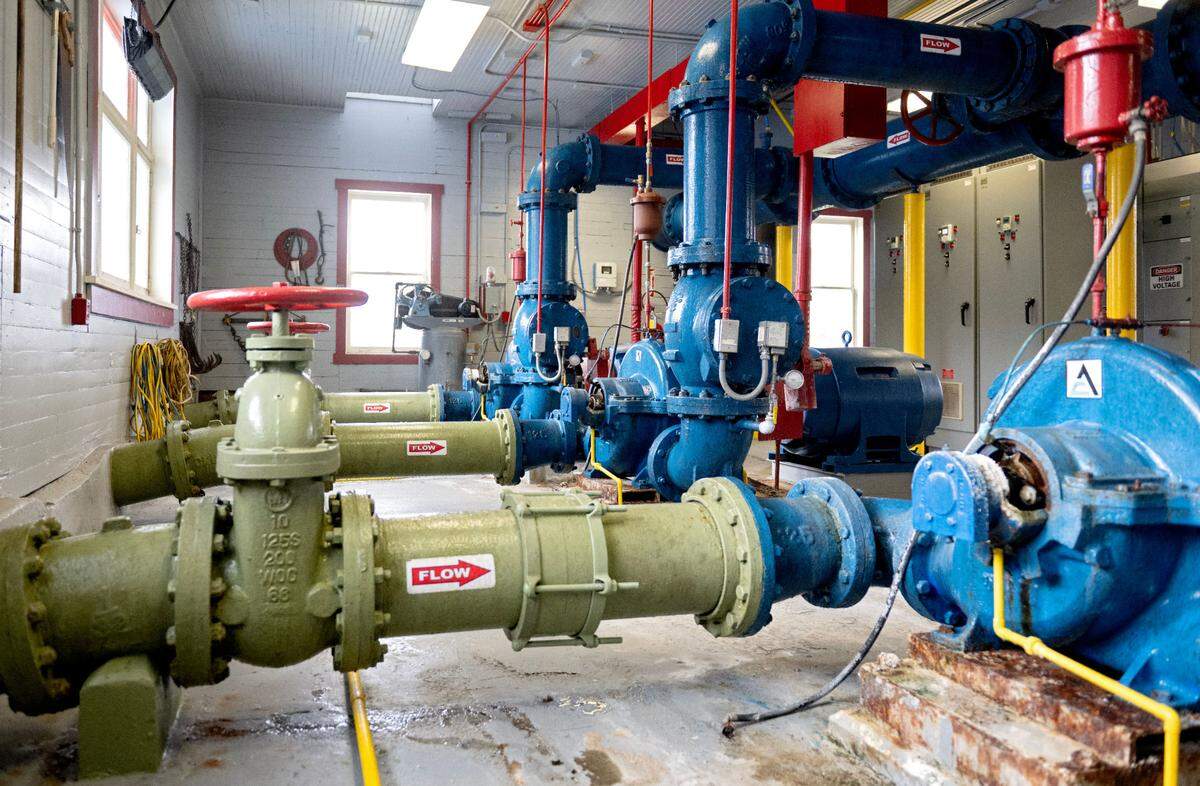 The pump house’s pump room houses the machinery responsible for taking in, chlorinating and distributing the Big Spring’s water.
