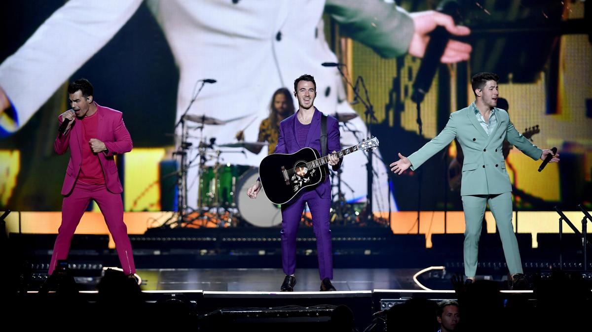 The Jonas Brothers’ ”Happiness Begins” tour entertains the crowd at the Bryce Jordan Center on Wednesday, Sept. 4, 2019.