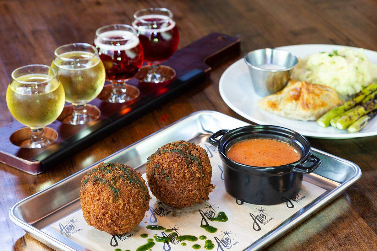 Alloy Kitchen at Titan Hollow will serve mac and cheese balls with tomato soup and a mini beef Wellington during Happy Valley Restaurant Week.