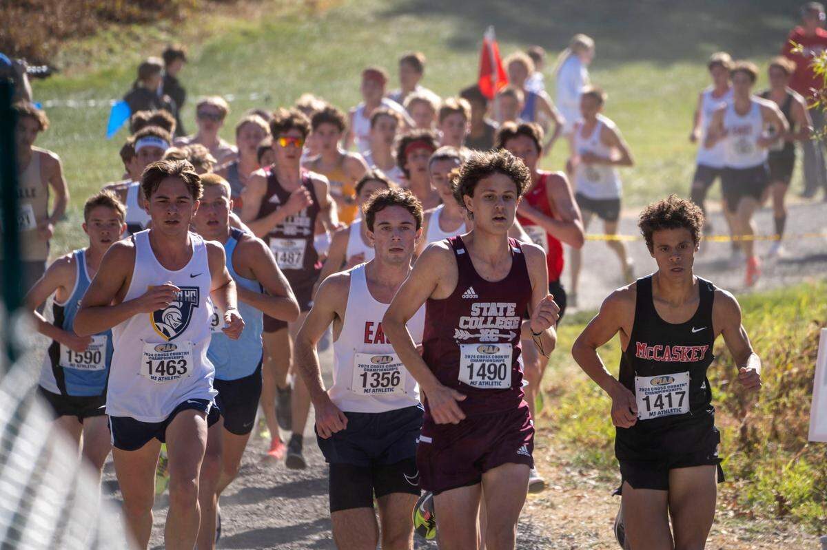 State College’s boys cross country team won the PIAA Class 3A State Boys Championship held at Hershey on Saturday, Nov. 2, 2024.