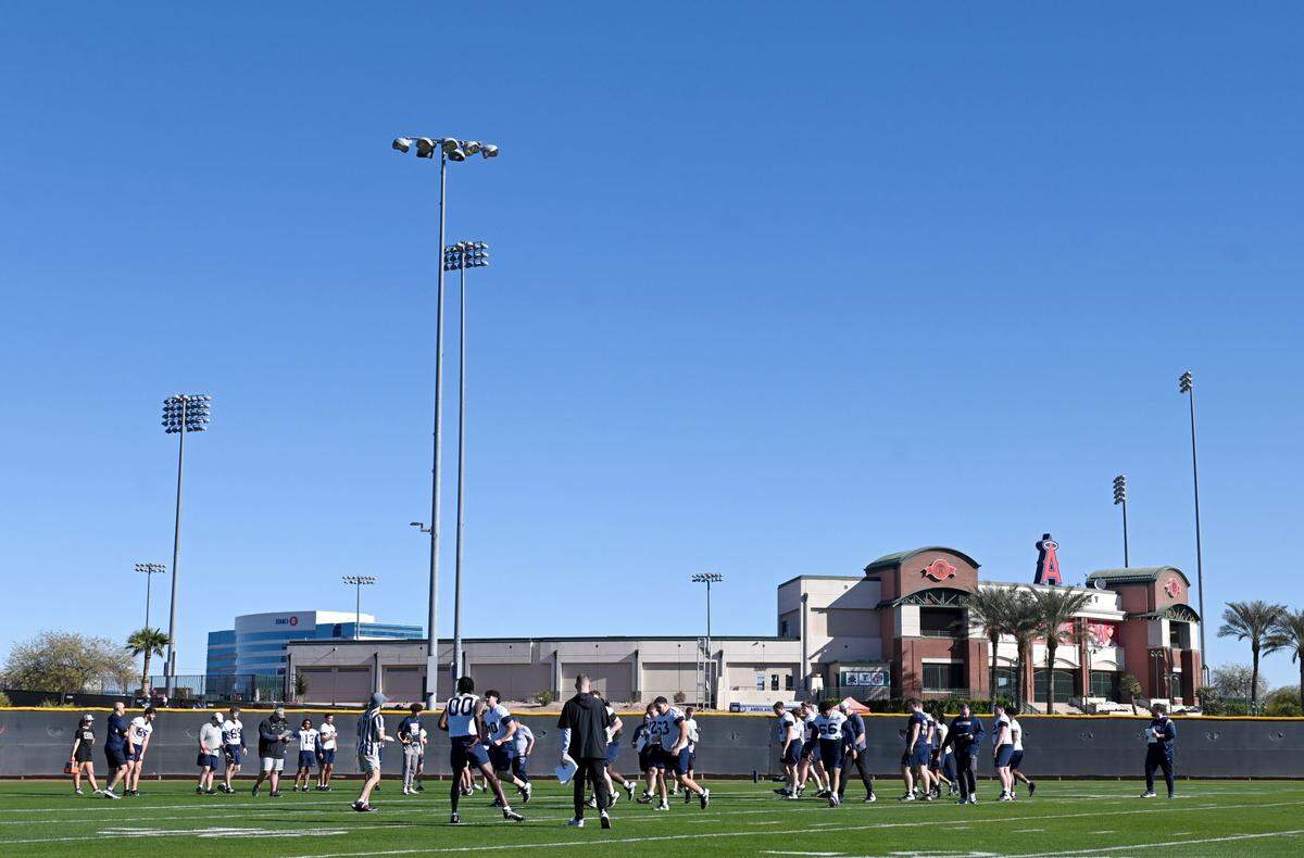 Penn State football practices for the Fiesta Bowl on Sunday, Dec. 29, 2024 at Tempe Diablo Stadium.