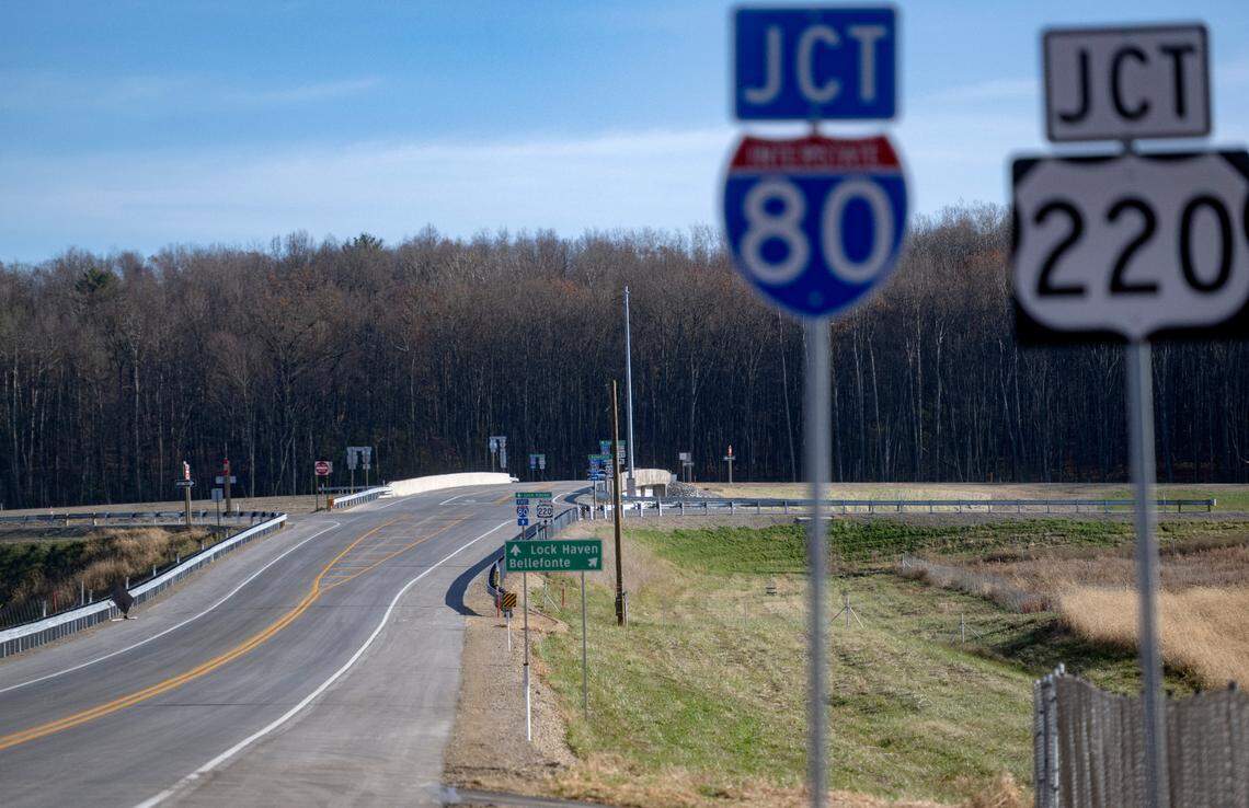 The newly opened I-80/Jacksonville Road local interchange on Thursday, Nov. 10, 2022.