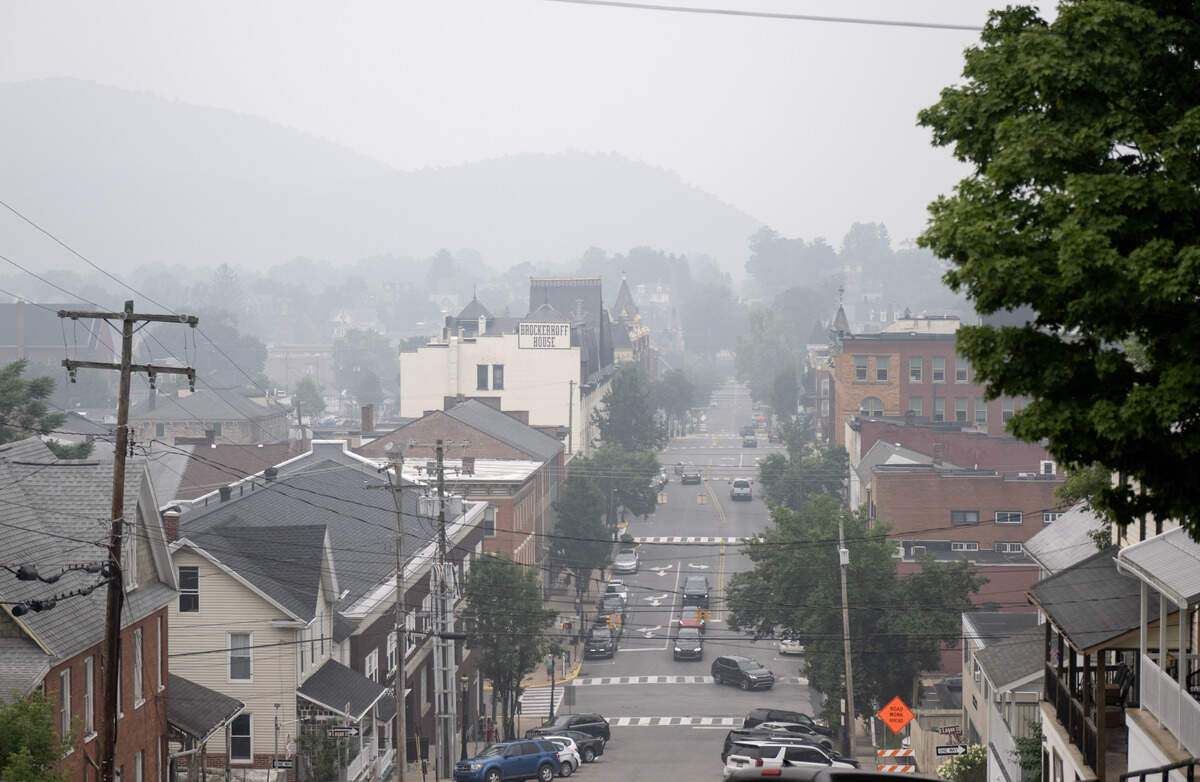 Wildfire smoke from Canada and Minnesota caused unhealthy air levels in Centre County on Thursday, July 16, 2026.