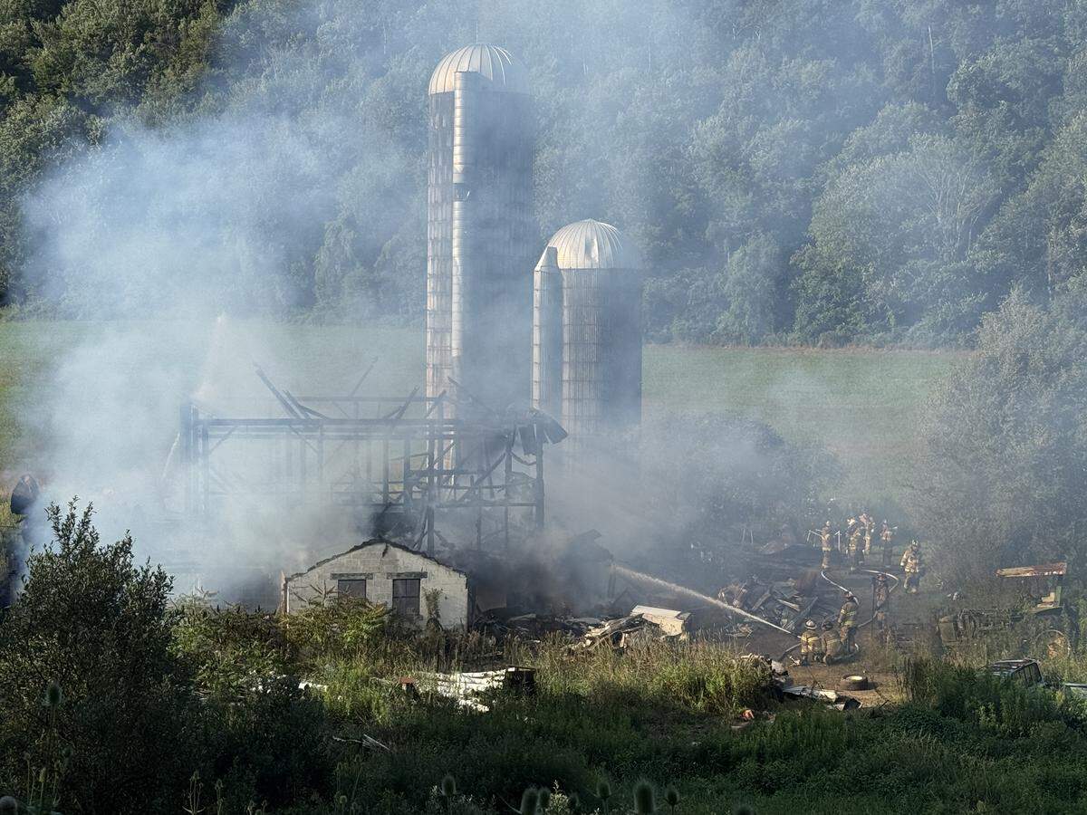 Firefighters extinguished a fire Friday along the 1800 block of Dix Run Road in Union Township.