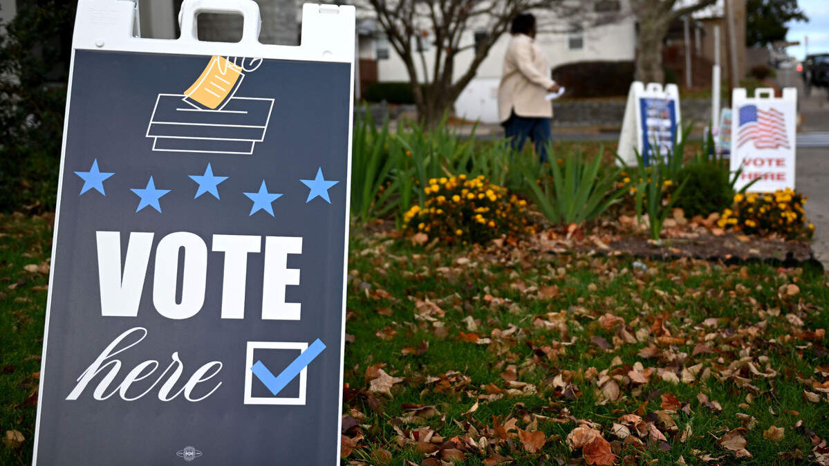 Voters leave St. Andrew’s Episcopal Church on Election Day, Tuesday, Nov. 5, 2024.
