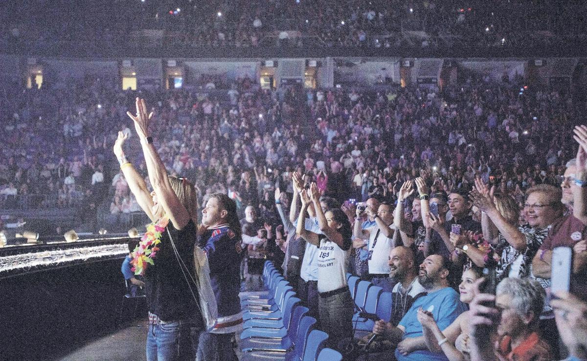 Fans cheer as Elton John takes the Bryce Jordan Center stage Sunday for his “Farewell Yellow Brick Road” tour.