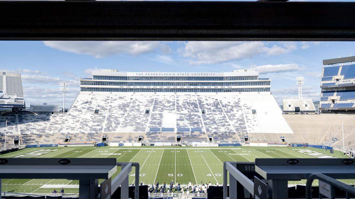 A look over the field from the west side of Beaver Stadium on Friday, Aug. 29, 2025.