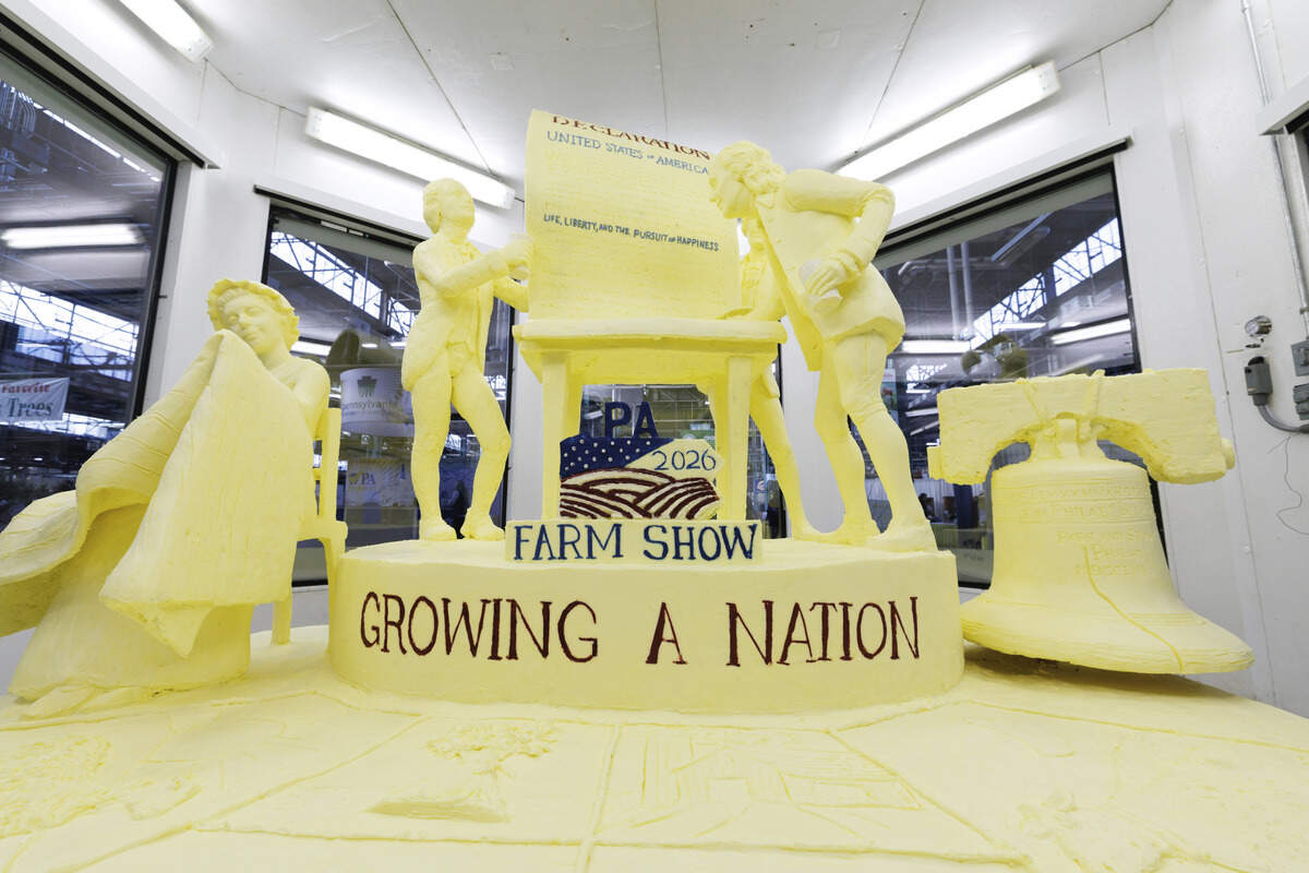The 2026 Pennsylvania Farm Show butter sculpture was unveiled Thursday, Jan. 8, 2026.