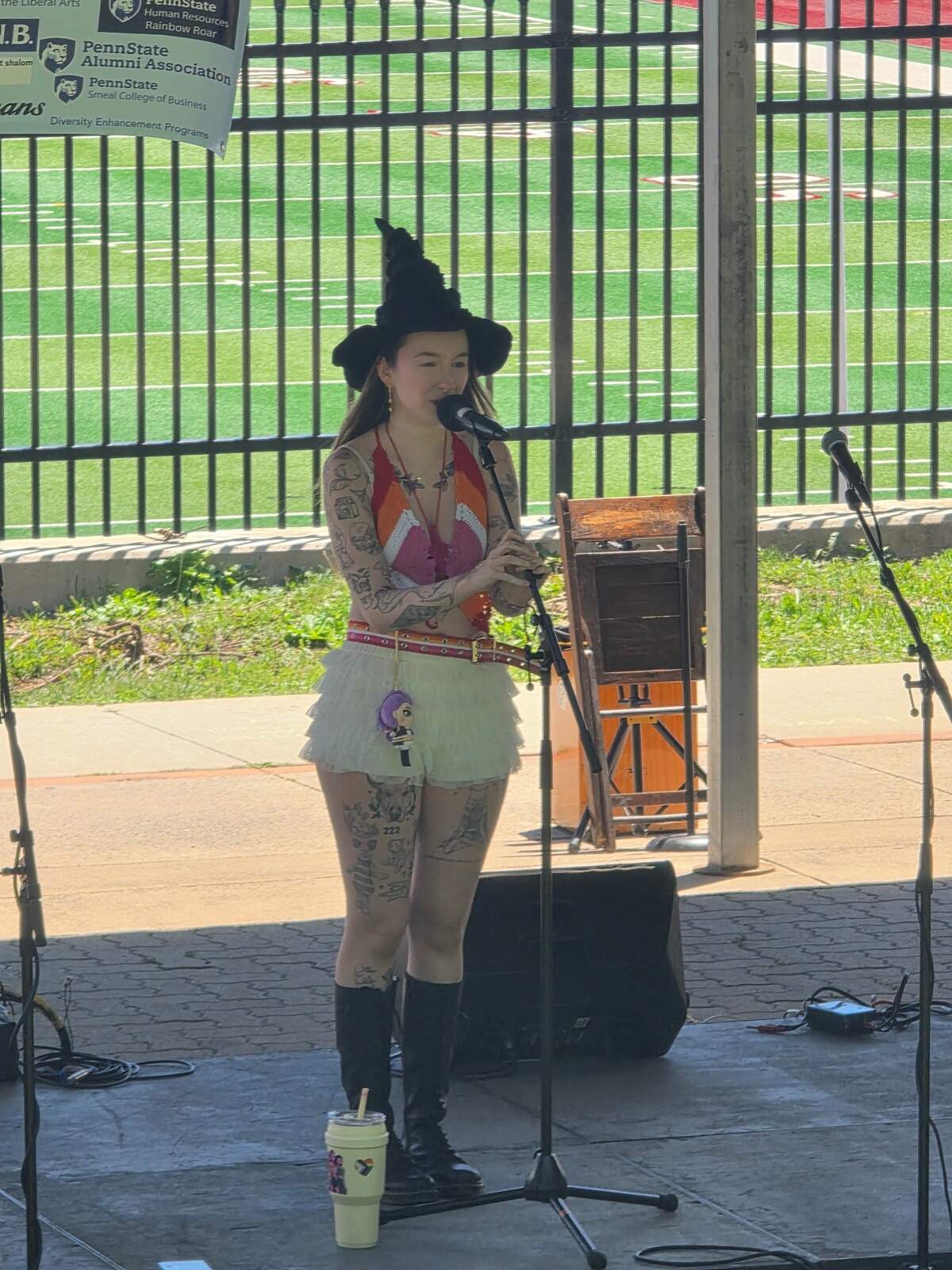 Thomasin Grace sings at Sidney Friedman Park as part of State College Pride on Saturday, June 13, 2026.