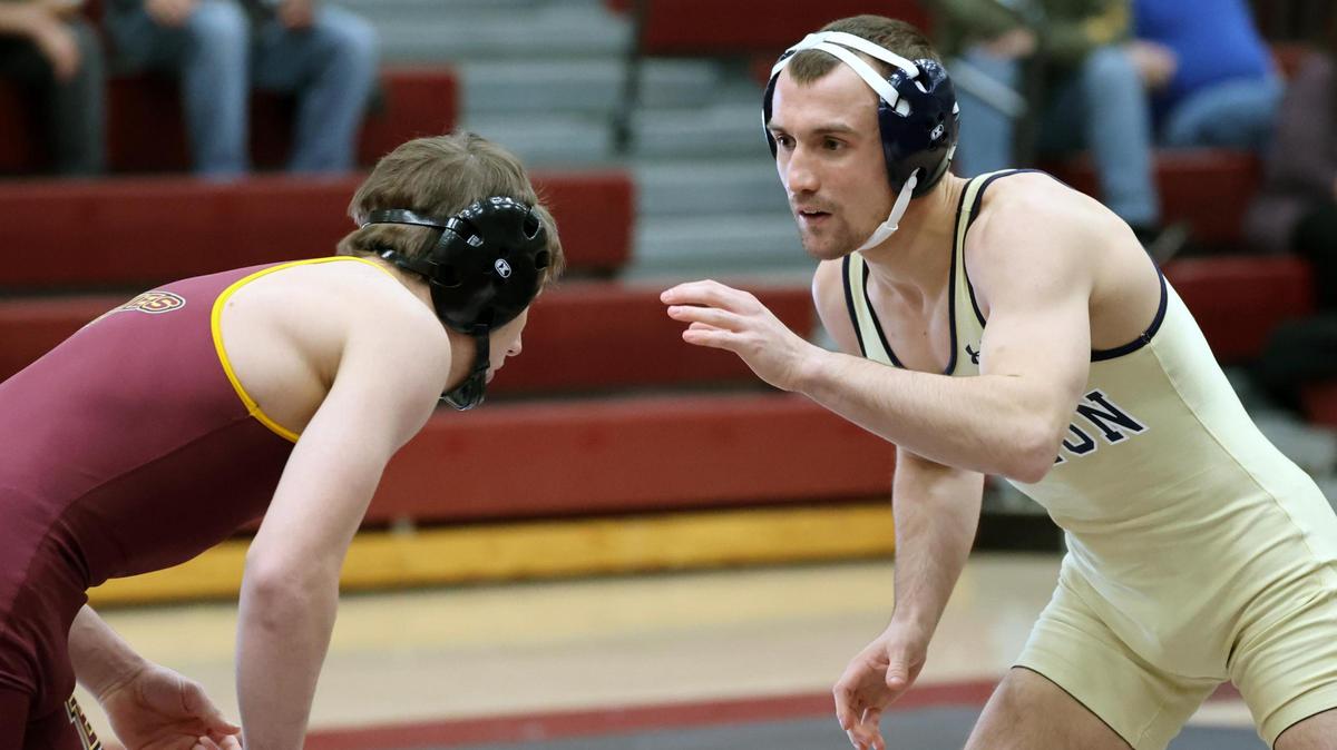 Clarion wrestler Seth Koleno will lead his team into Rec Hall to take on No. 1 Penn State in the Nittany Lions’ final dual of the year. Koleno is a graduate of Bald Eagle Area, where he had a 132-20 career record and was a three-time PIAA placewinner.