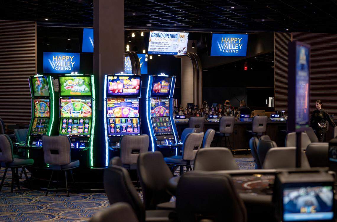 Table games and slot machines at Happy Valley Casino on Thursday, April 23, 2026, during a media tour.  