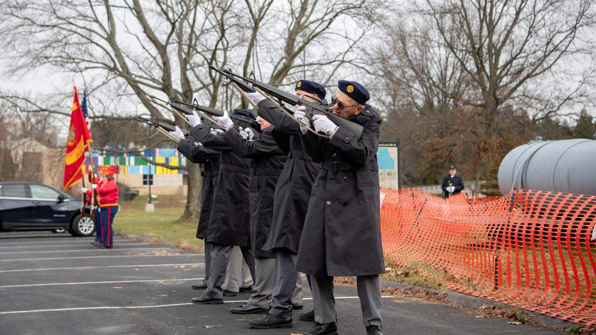 The honor guard from the American Legion participates in Tuesday’s Pearl Harbor Day Commemoration at the Pennsylvania Military Museum in Boalsburg.