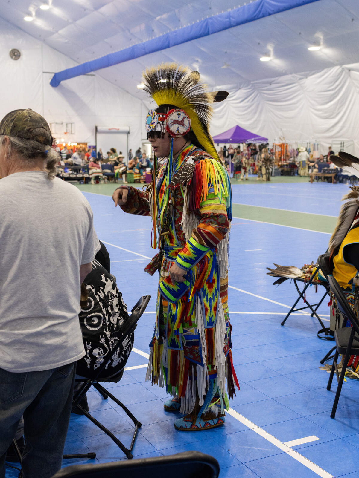 A dancer at the Penn State 2025 Powwow on March 29, 2025 at C3 Sports Complex.