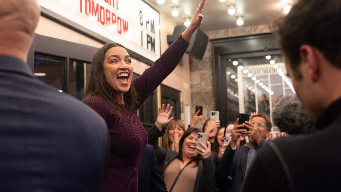 ‘We are a coalition.’ Rep. Alexandria Ocasio-Cortez rallies voters in State College for Harris