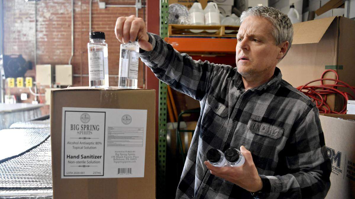 Big Spring Spirits co-owner and production manager Kevin Lloyd, pictured in May, received Downtown Bellefonte Inc.’s Award for Resilience.