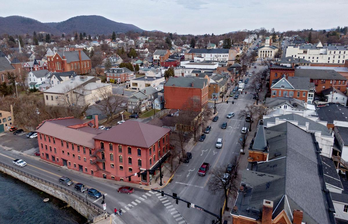 An aerial look at Bellefonte on Thursday, Jan. 30, 2020.