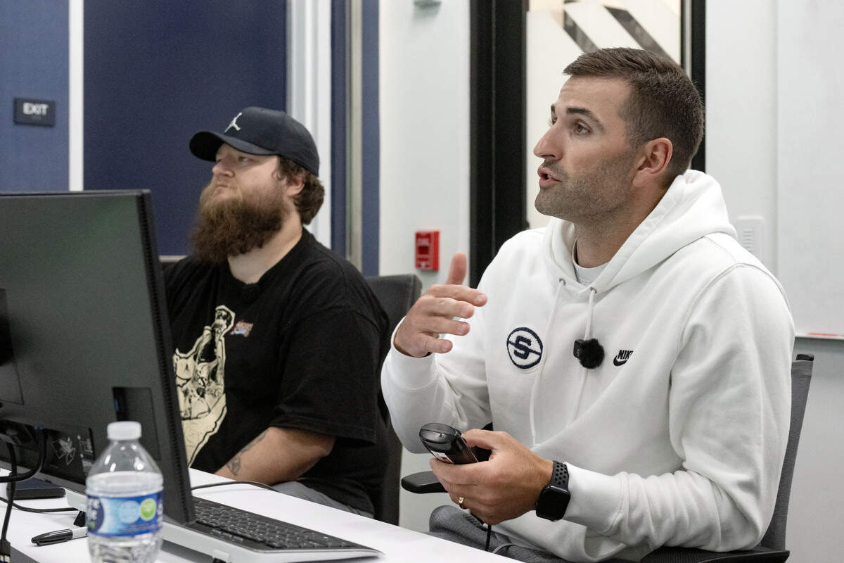 Penn State quarterbacks coach Jake Waters talks about quarterback Rocco Becht as he breaks down film with Centre Daily Times reporter Jon Sauber on June 3, 2026.