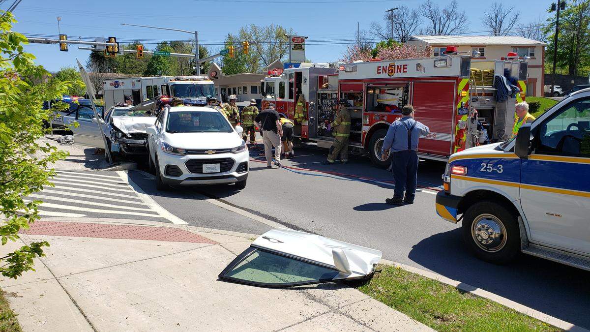 One person was injured after a multi-vehicle crash in the 1100 block of North Atherton Street on Monday afternoon.