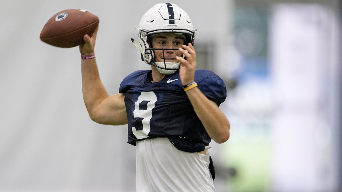 Penn State quarterback Trace McSorley threw a pass during practice Wednesday in preparation for the White Out game against Ohio State on Saturday.
