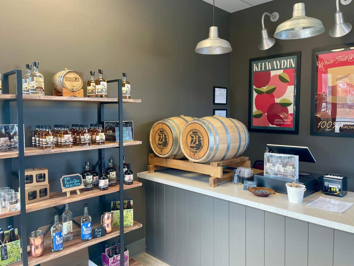 A look inside part of the Barrel 21 tasting room and spirits shop.