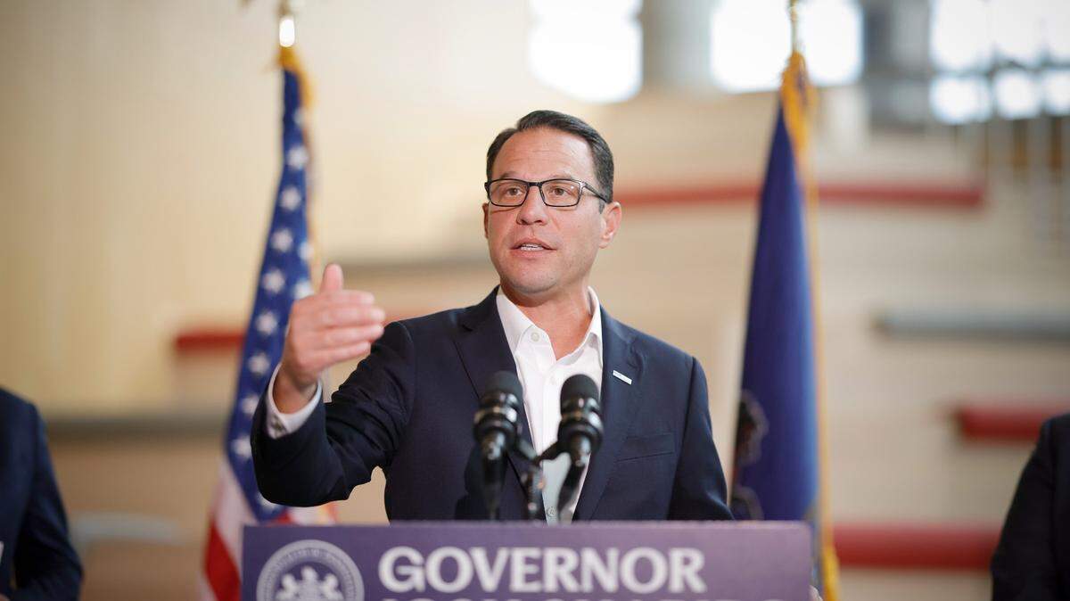 Gov. Josh Shapiro is seen in Pittsburgh, Pennsylvania.