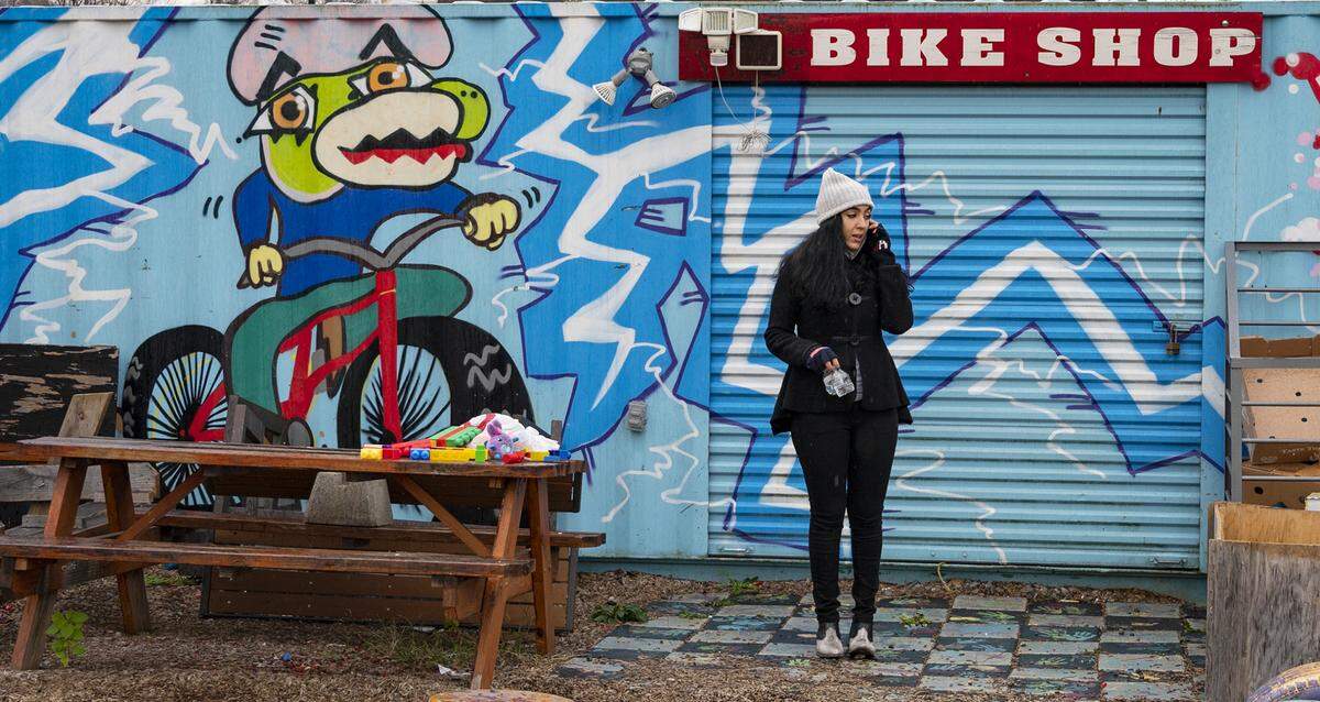 Gisele Fetterman on Saturday, Nov. 21, 2020 at The Free Store in Braddock.
