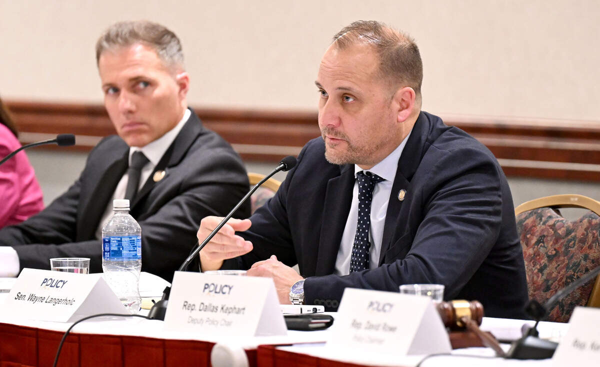 Sen. Wayne Langerholc talks about information about Quehanna Bootcamp during a Republican Policy Committee hearing on Monday, April 14, 2025.