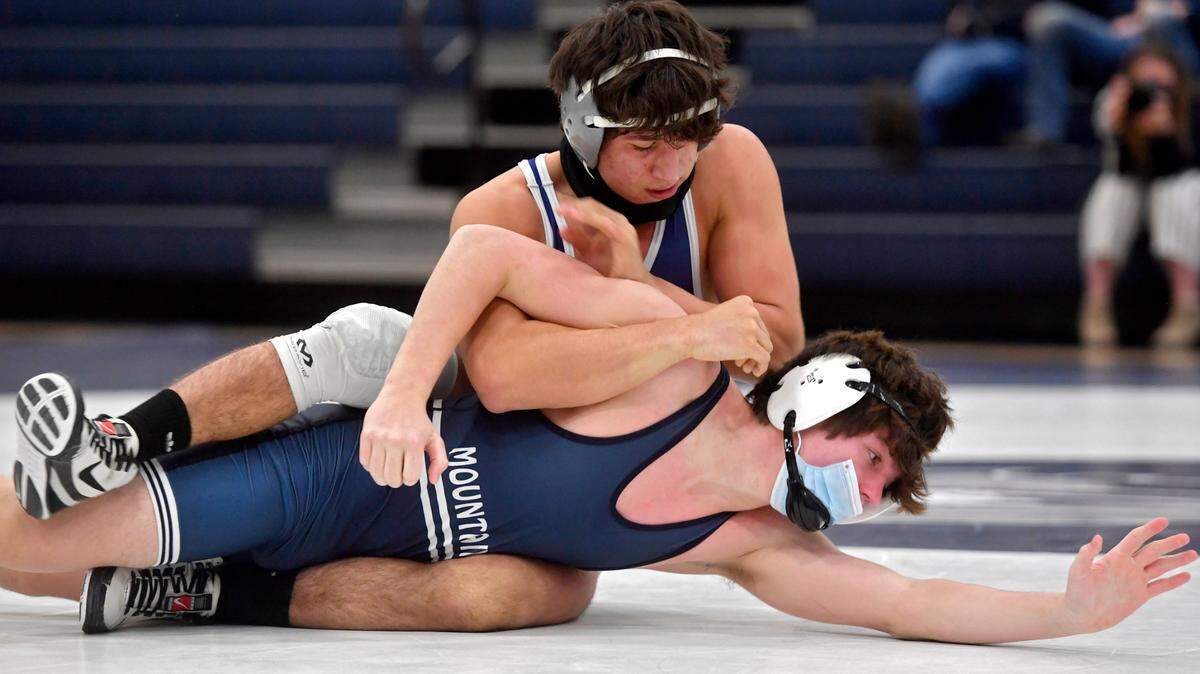 Penns Valley’s Cole Felker is tied with teammate Ty Watson (not pictured) and State College’s Pierson Manville (not pictured) for the county lead with 11 wins. Felker also has eight pins.