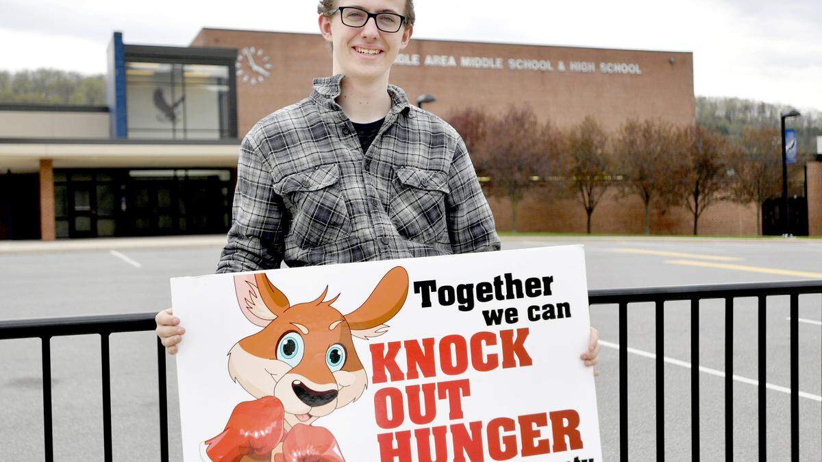 Bald Eagle Area student Mason Finocchio was named the FFA winner in Home and Community Development.  By the time Finocchio graduates this summer, he'll have generated close to $15,000 for his "Knock out Hunger" initiative.