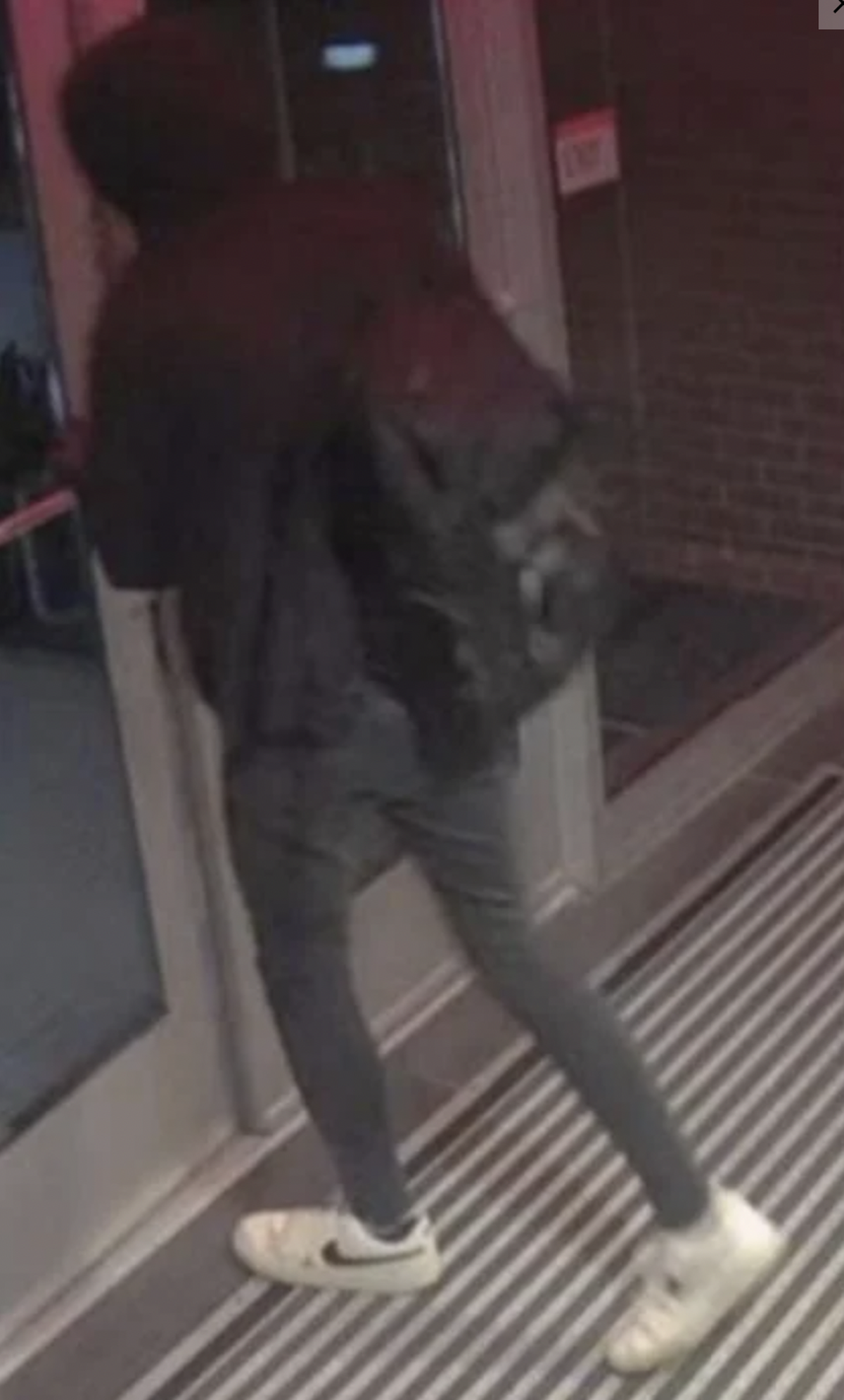 The individual’s description is white, between five feet and nine inches and six feet tall, with longer blond or light brown hair, and a shoe size between a men’s 10 and 11, or a woman’s 12 and 13.